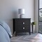 Tuhome Amara Nightstand, Two Shelves, Four Legs, Black MLW7145 - alternate 2